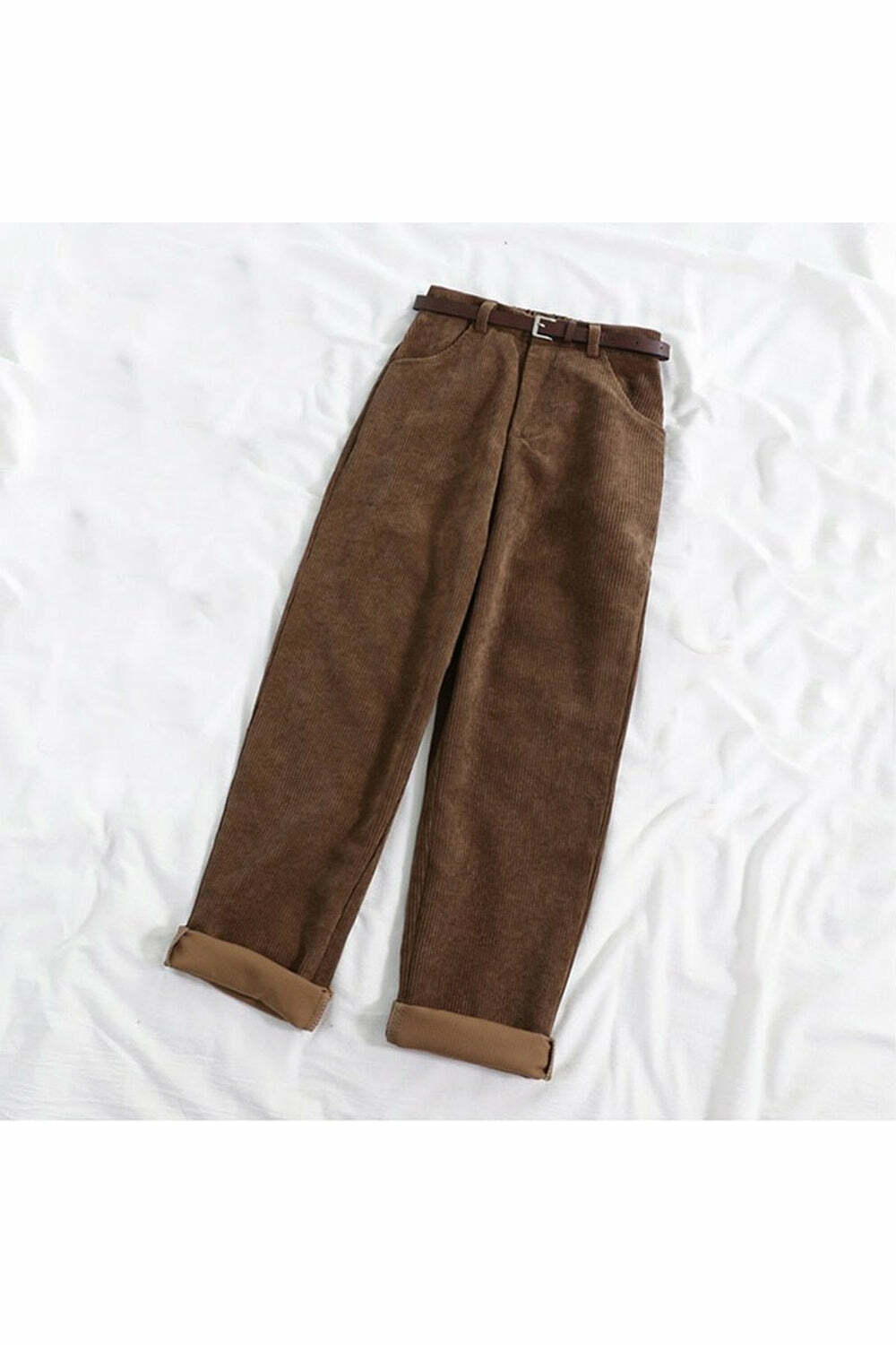 Y2K Fashion Vintage Retro Corduroy Pants - Trendy Casual Outfits for Spring & Summer