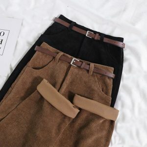 Y2K Fashion Vintage Retro Corduroy Pants - Trendy Casual Outfits for Spring & Summer