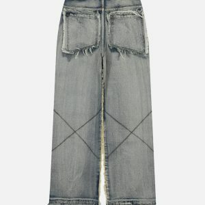 Y2K Fashion Washed Distressed Jeans for Casual & Concert Outfit Ideas