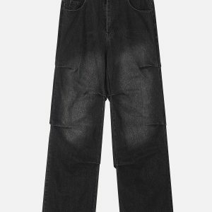 Y2K Fashion Wrinkle Jeans for Casual Outfits & Spring Style Inspiration