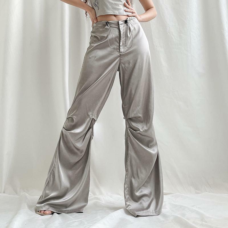 Y2K Satin Wide Leg Pants - Trendy Summer & Spring Outfits for Every Occasion