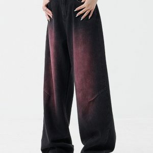 Y2K Tie Dye Washed Jeans for Casual Outfits & Summer Vibes