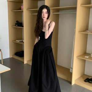 Y2K Vintage Corset Maxi Dress - Perfect for Spring Outfits, Prom, and Concerts