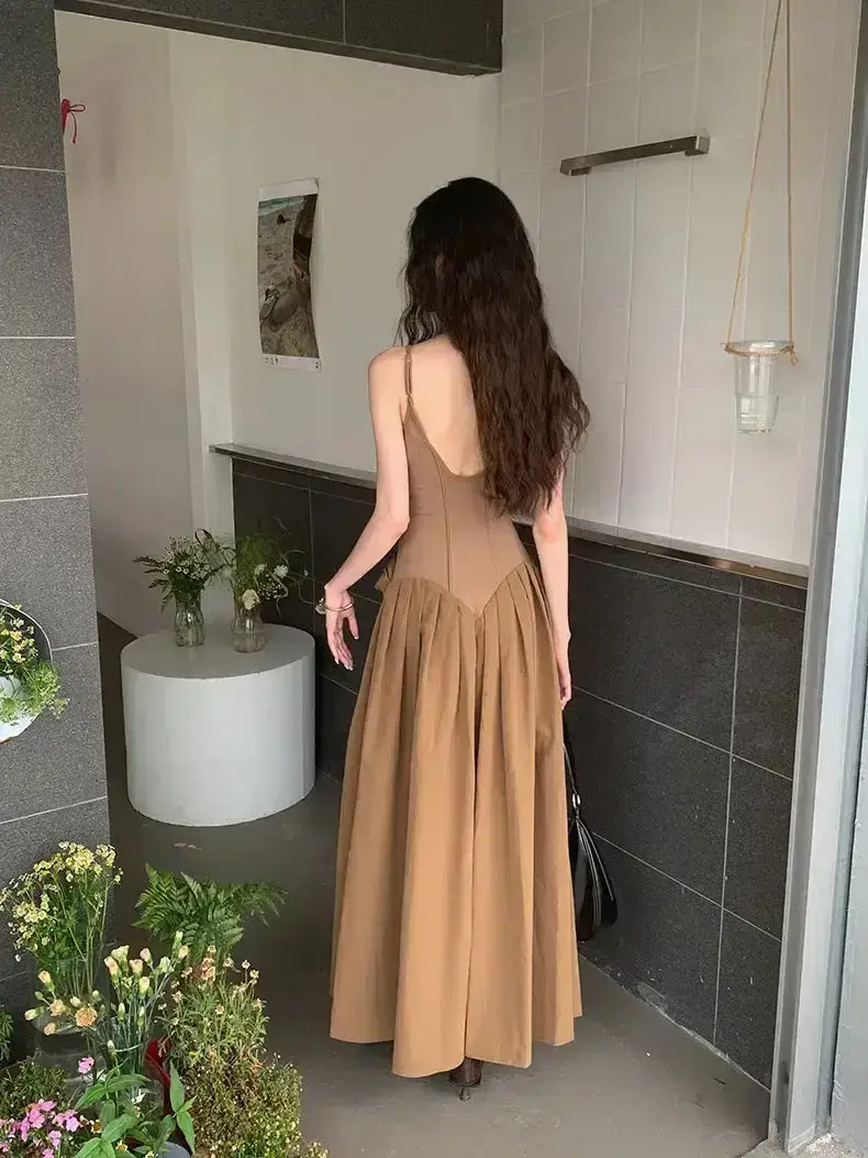 Y2K Vintage Corset Maxi Dress - Perfect for Spring Outfits, Prom, and Concerts