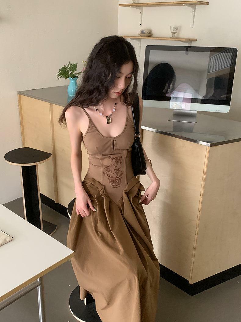 Y2K Vintage Corset Maxi Dress - Perfect for Spring Outfits, Prom, and Concerts
