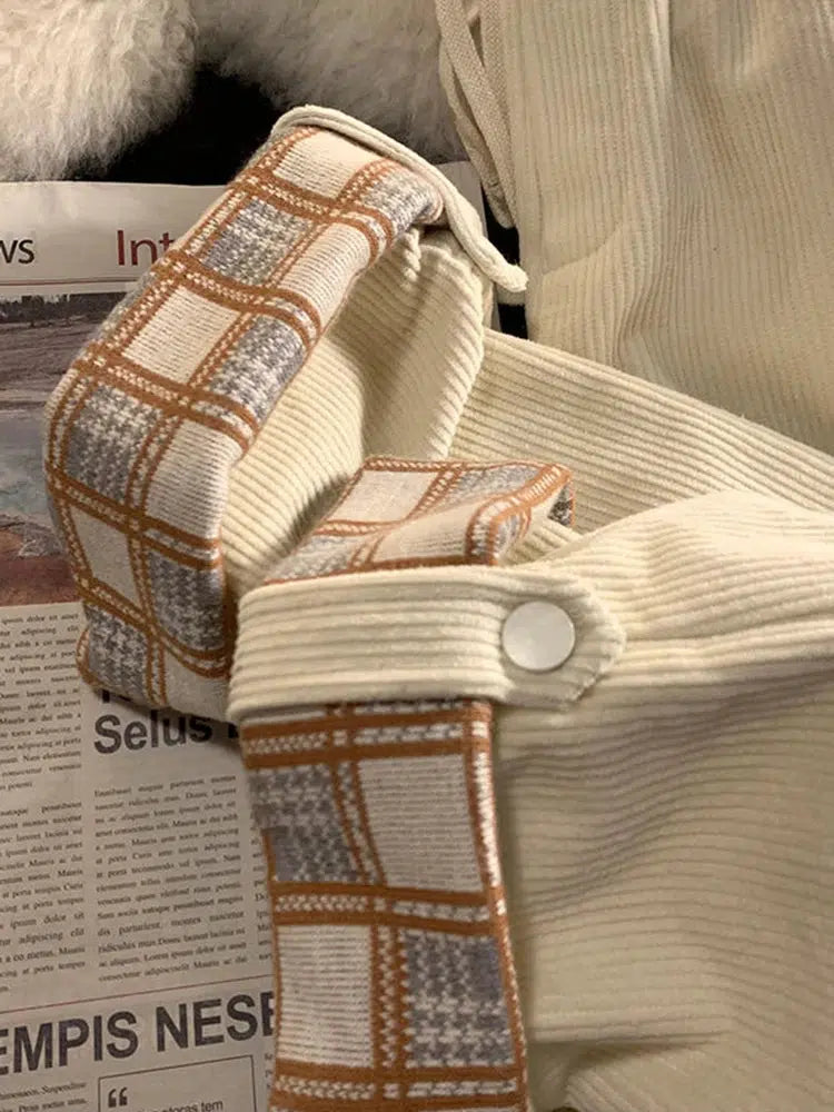 Y2K Vintage Drawstring Corduroy Pants for Casual Outfits & Spring Fashion