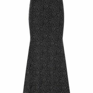 Y2K Vintage Polka Dot Mesh Maxi Skirt - Perfect for Spring Outfits & Casual Looks
