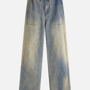 Y2K Vintage Washed Jeans for Casual Outfits & Spring Fashion Inspiration