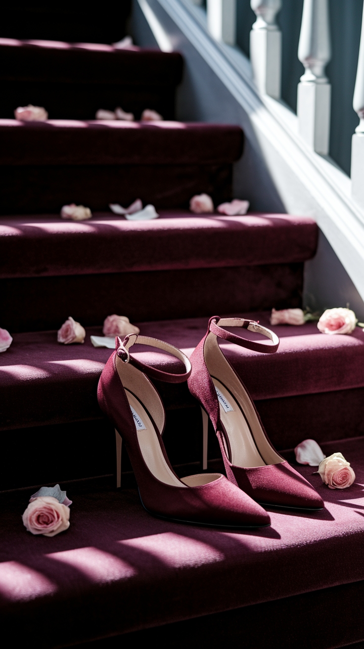 Dark Red High Heels: Elevate Your Evening Look outfit idea