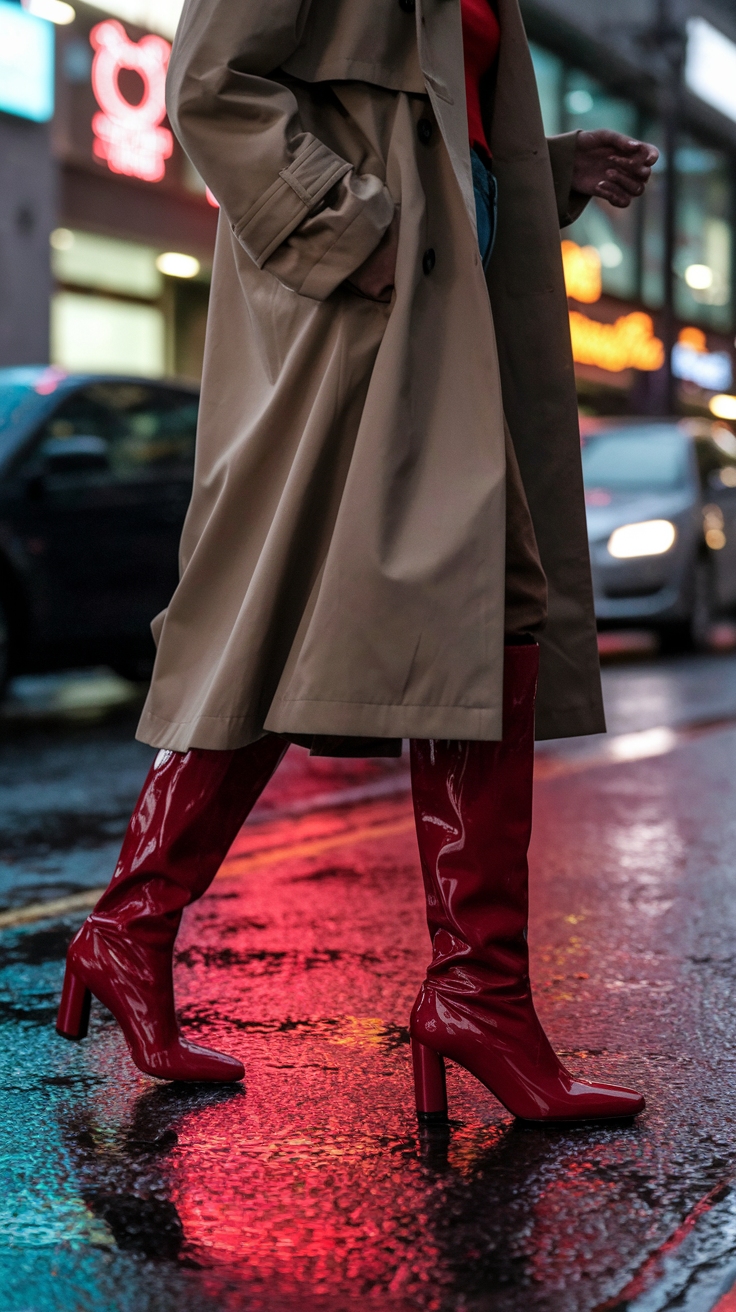 Stylish Red Boots for Every Season outfit idea
