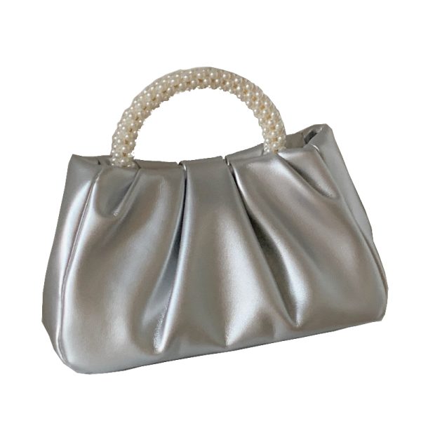 2023 Pearl Color Pleated Cloud Women's Handbag - Versatile Wrist & Shoulder Crossbody Bag for Chic Style