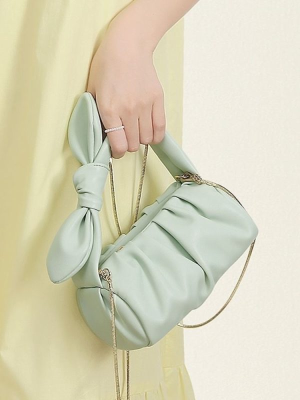 2023 Spring/Summer Small Rabbit Ears Handheld Ruffled Cloud Bag, Versatile Crossbody Chain Bag, Trendy Niche Design