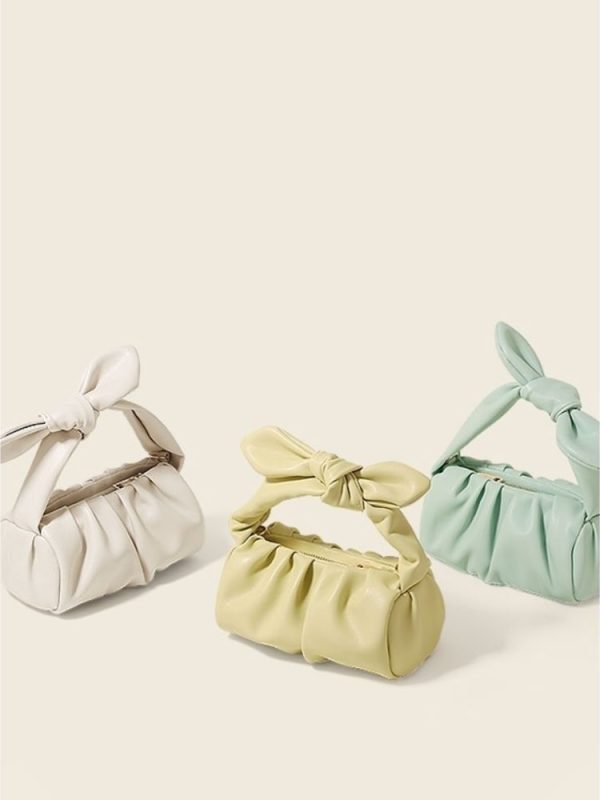 2023 Spring/Summer Small Rabbit Ears Handheld Ruffled Cloud Bag, Versatile Crossbody Chain Bag, Trendy Niche Design