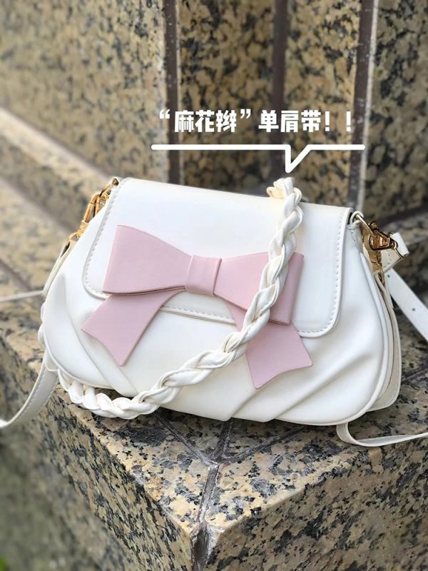 2023 Women's Bow Detail Pleated Cloud Bag - Soft Round Crossbody Shoulder Bag, Versatile Small Handbag for Everyday Use