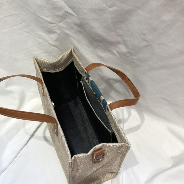 2024 Korean Style Women's Large Canvas Shoulder Crossbody Handbag - Simple Professional Commuter Fashion