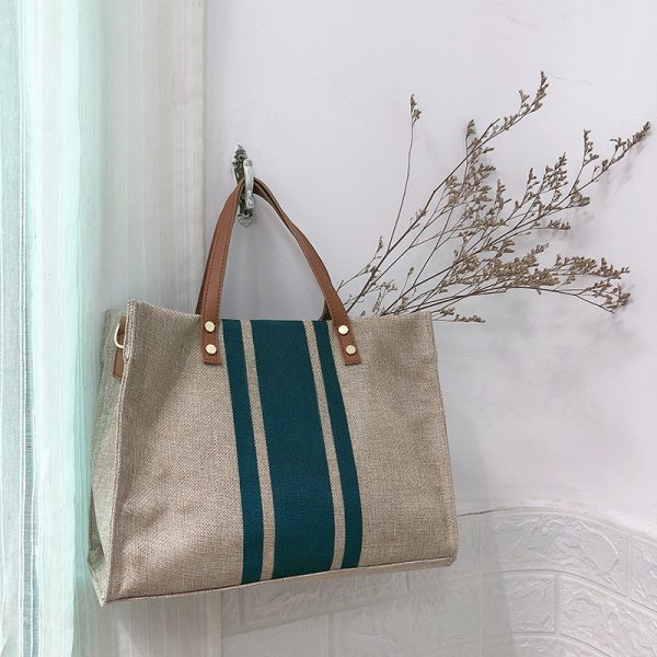 2024 Korean Style Women's Large Canvas Shoulder Crossbody Handbag - Simple Professional Commuter Fashion