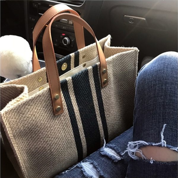 2024 Korean Style Women's Large Canvas Shoulder Crossbody Handbag - Simple Professional Commuter Fashion