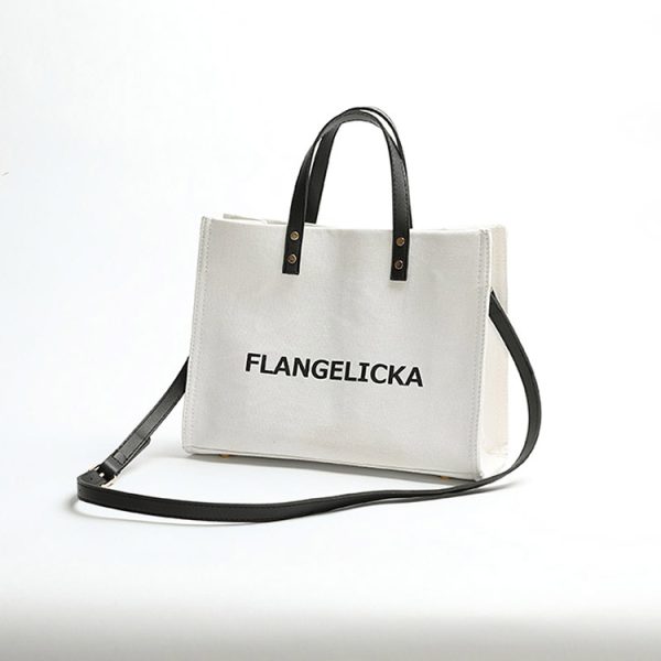2024 Korean Style Women's Large Canvas Shoulder Crossbody Handbag - Simple Professional Commuter Fashion