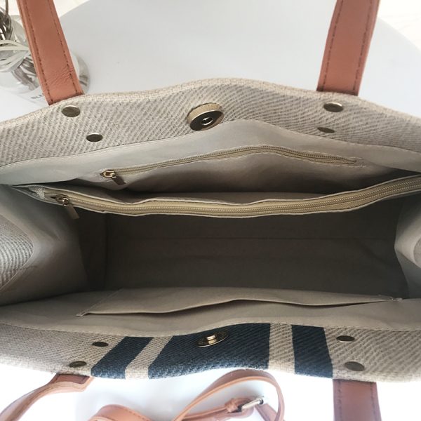 2024 Korean Style Women's Large Canvas Shoulder Crossbody Handbag - Simple Professional Commuter Fashion