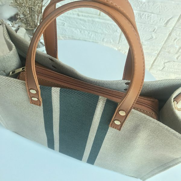 2024 Korean Style Women's Large Canvas Shoulder Crossbody Handbag - Simple Professional Commuter Fashion