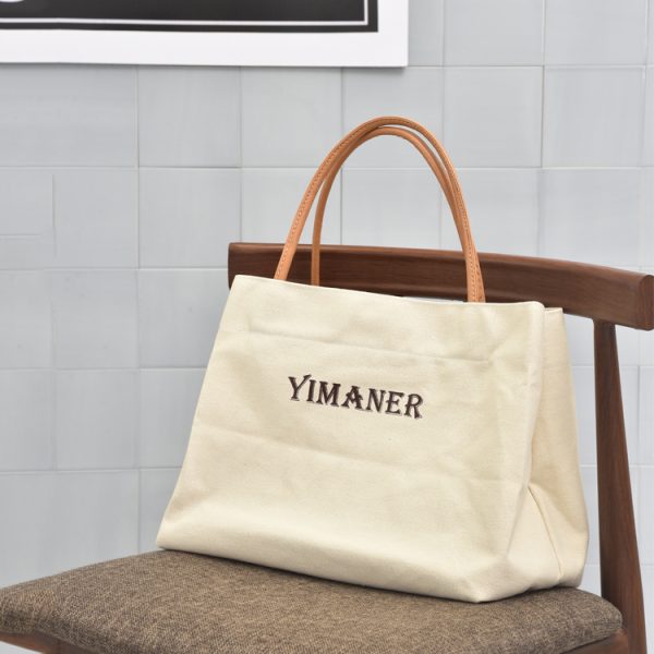 2024 Minimalist Large Capacity Shoulder Canvas Tote Bag - Dongdaemun Style Women's Shopping Bag