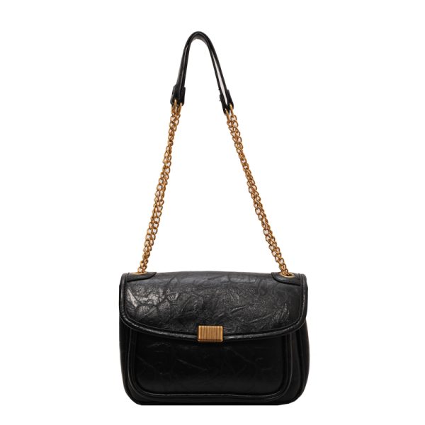 2025 High-End Textured Chain Shoulder Crossbody Bag for Women - Fashionable Commuting Underarm Style