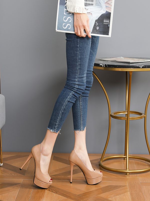 2025 New Style Waterproof Super High Heels Women's Stiletto Sandals - 12CM Peep Toe Nightclub Fashion Platform Shoes