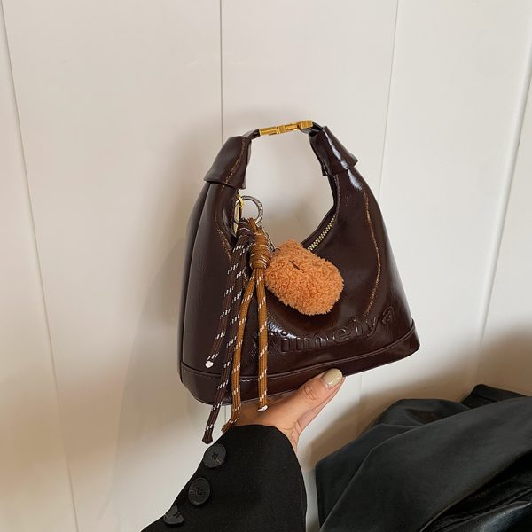 2025 Retro Textured Small Crossbody Bag for Women - Versatile Shiny Shoulder Handbag, Chic Fashion Accessory