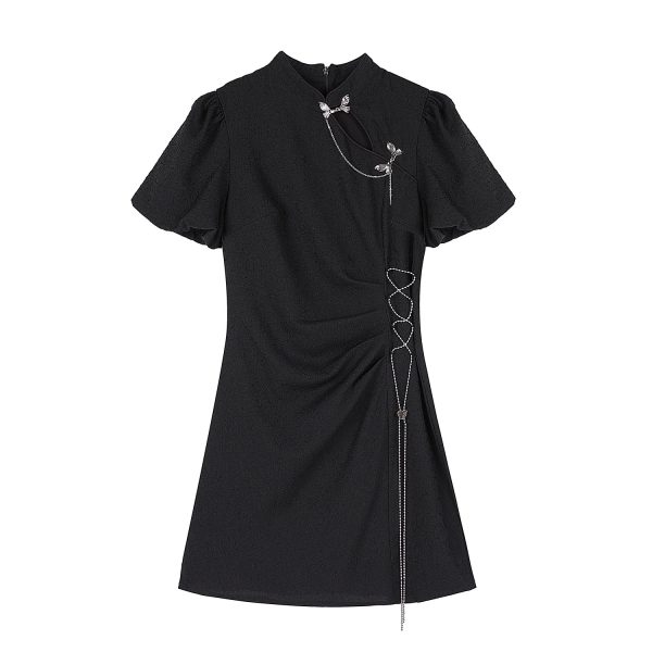 2025 Spring Qipao Dress for Women, National Style Chinese Dress, Young Women's Summer Fashion, Elegant Asian-Inspired Design