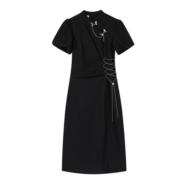 2025 Spring Qipao Dress for Women, National Style Chinese Dress, Young Women's Summer Fashion, Elegant Asian-Inspired Design