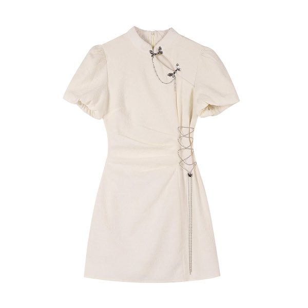 2025 Spring Qipao Dress for Women, National Style Chinese Dress, Young Women's Summer Fashion, Elegant Asian-Inspired Design
