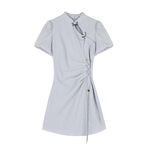 2025 Spring Qipao Dress for Women, National Style Chinese Dress, Young Women's Summer Fashion, Elegant Asian-Inspired Design