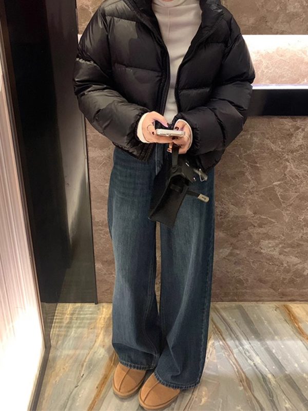 2025 Straight-Leg Jeans for Women, Narrow Wide-Leg Pants for Petite & Plus-Size, Slimming Loose Fit Fashion