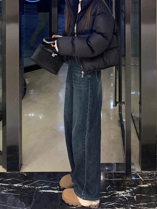 2025 Straight-Leg Jeans for Women, Narrow Wide-Leg Pants for Petite & Plus-Size, Slimming Loose Fit Fashion