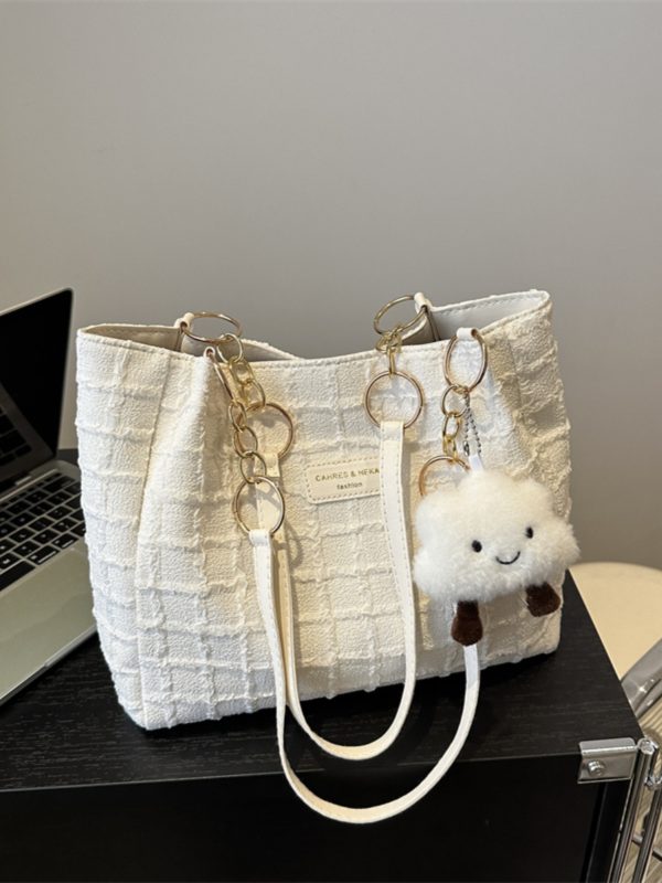 2025 Summer Minimalist High-End Large Handbag for Women - Versatile Shoulder Tote Bag with Spacious Capacity for Commuting