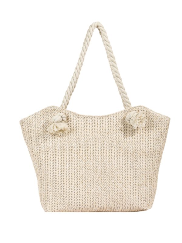 2025 Summer Straw Woven Shoulder Bag for Women - Large Capacity High-Quality Commuting Tote, Trendy Niche Design