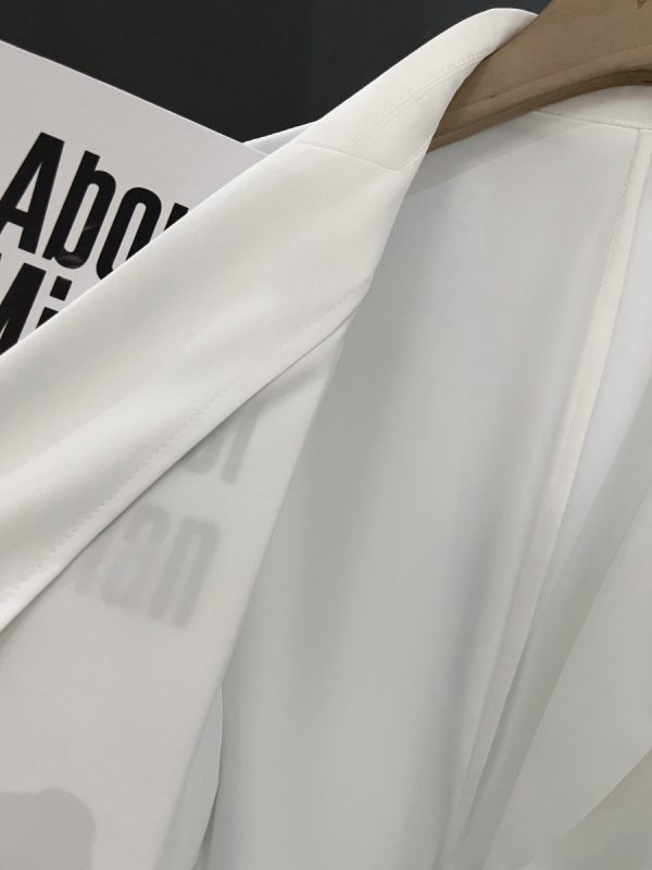 2025 Summer Thin White Loose Short Sleeve Blazer Jacket for Women, Casual Chic Short Suit Top, Trendy Lightweight Fashion