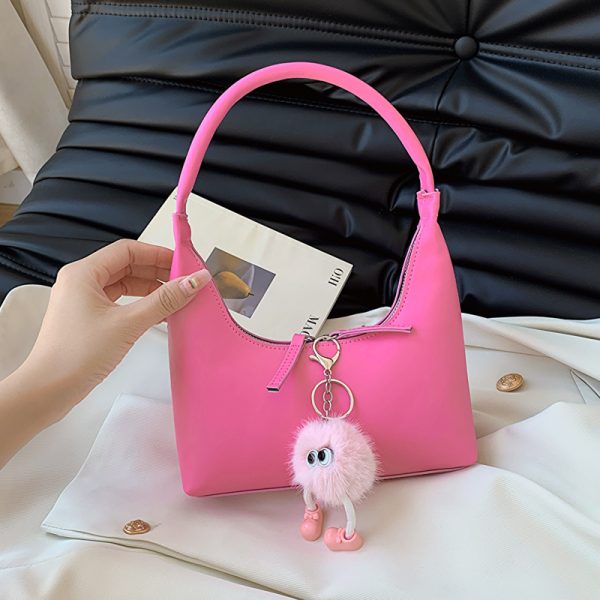 2025 Summer Women's Silver French-Style Baguette Shoulder Bag - Versatile High-End Niche Underarm Bag