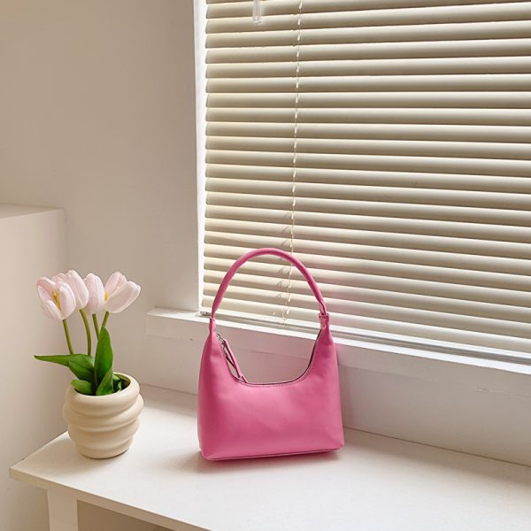 2025 Summer Women's Silver French-Style Baguette Shoulder Bag - Versatile High-End Niche Underarm Bag