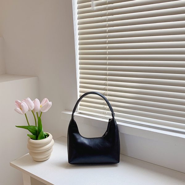 2025 Summer Women's Silver French-Style Baguette Shoulder Bag - Versatile High-End Niche Underarm Bag