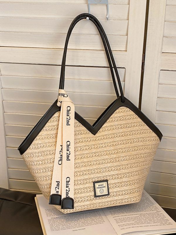 2025 Trendy Retro Hand-Woven Straw Tote Bag for Women - Large Capacity Versatile Shoulder Commuter Bag