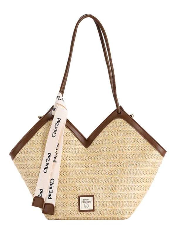 2025 Trendy Retro Hand-Woven Straw Tote Bag for Women - Large Capacity Versatile Shoulder Commuter Bag