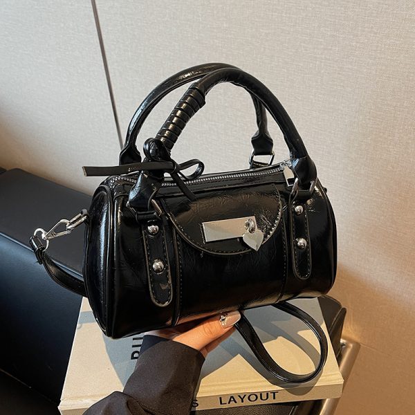 2025 Women's High-End Ballet Bowling Bag - Sweet Cool Crossbody Boston Handbag for Chic Fashion Style