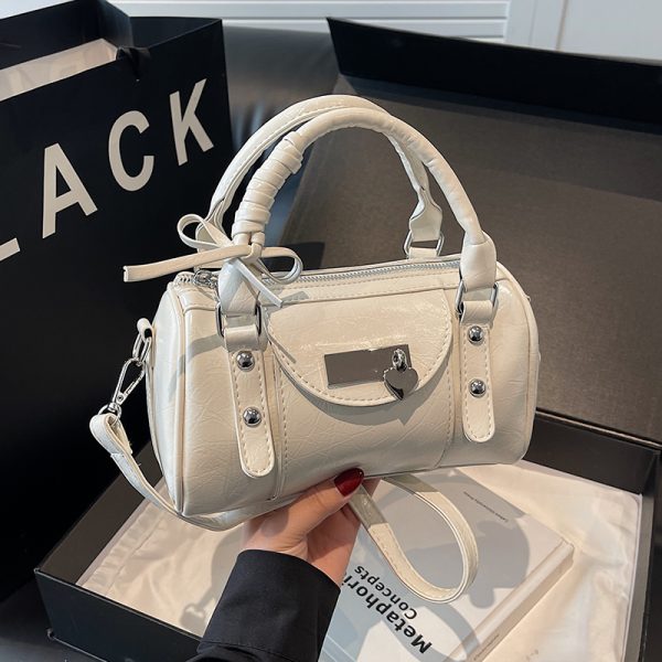 2025 Women's High-End Ballet Bowling Bag - Sweet Cool Crossbody Boston Handbag for Chic Fashion Style