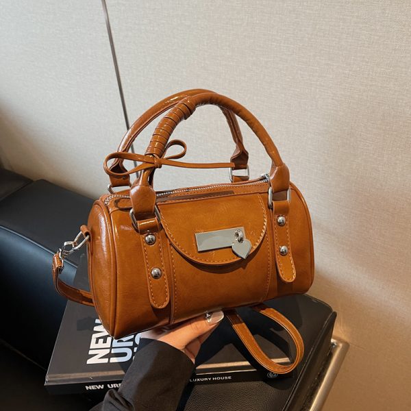 2025 Women's High-End Ballet Bowling Bag - Sweet Cool Crossbody Boston Handbag for Chic Fashion Style