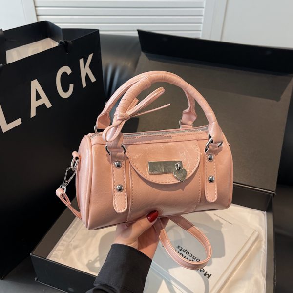 2025 Women's High-End Ballet Bowling Bag - Sweet Cool Crossbody Boston Handbag for Chic Fashion Style