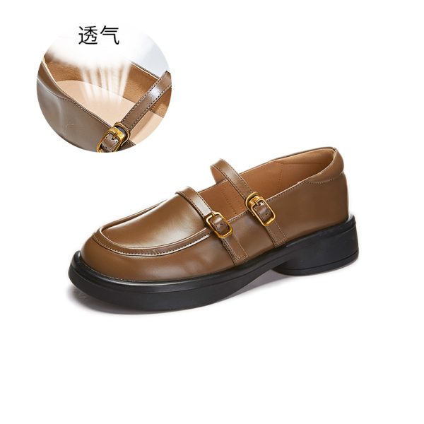 3.2 cm Soft Sole Genuine Leather Mary Jane Shoes for Women - Italian Style Comfortable Spring Footwear