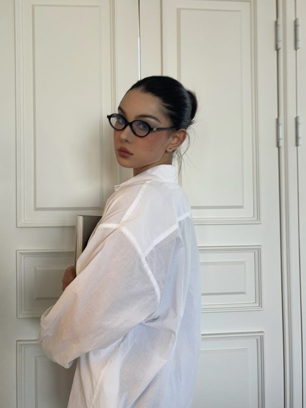 Airy White Shirt and Black Mini Low-Waist Skirt Set - Stylish Girl Outfit, Y2K Fashion, Trendy Summer Look