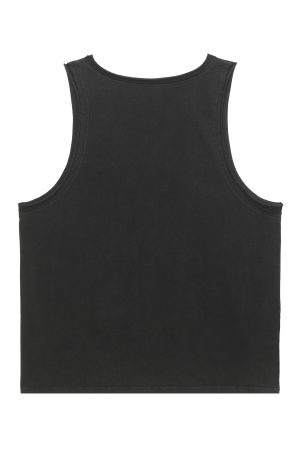 American Hip-Hop Distressed Rolled-Edge Tank Top for Women - Oversized Loose Sleeveless Tee, Trendy 90s Style