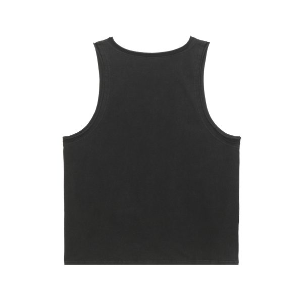American Hip-Hop Distressed Rolled-Edge Tank Top for Women - Oversized Loose Sleeveless Tee, Trendy 90s Style